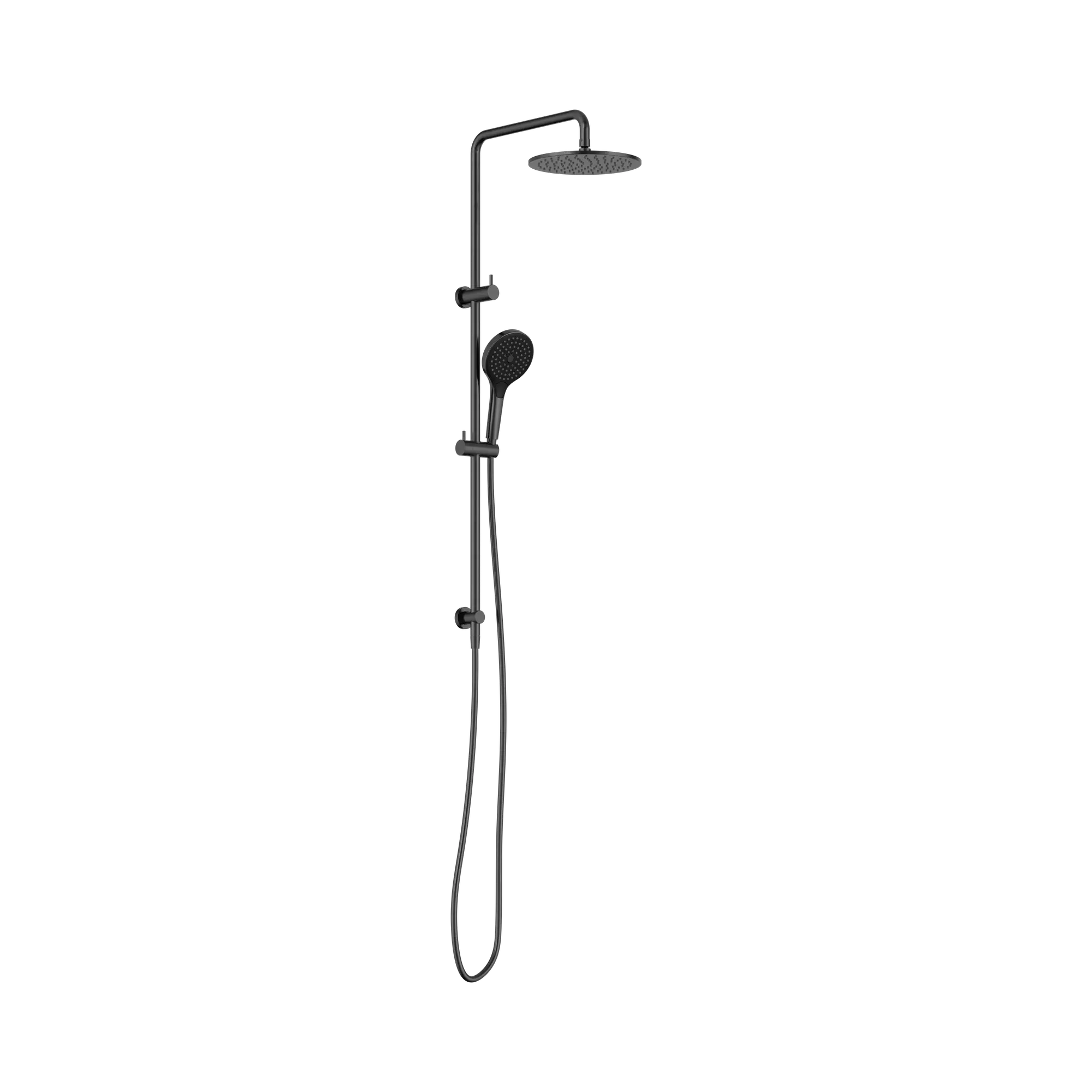 Round Twin Shower With Air Shower II Gun Metal