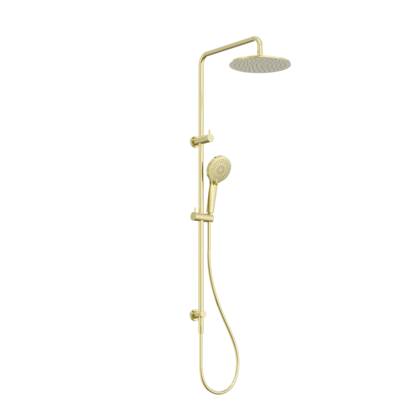 Round Twin Shower Brushed Gold