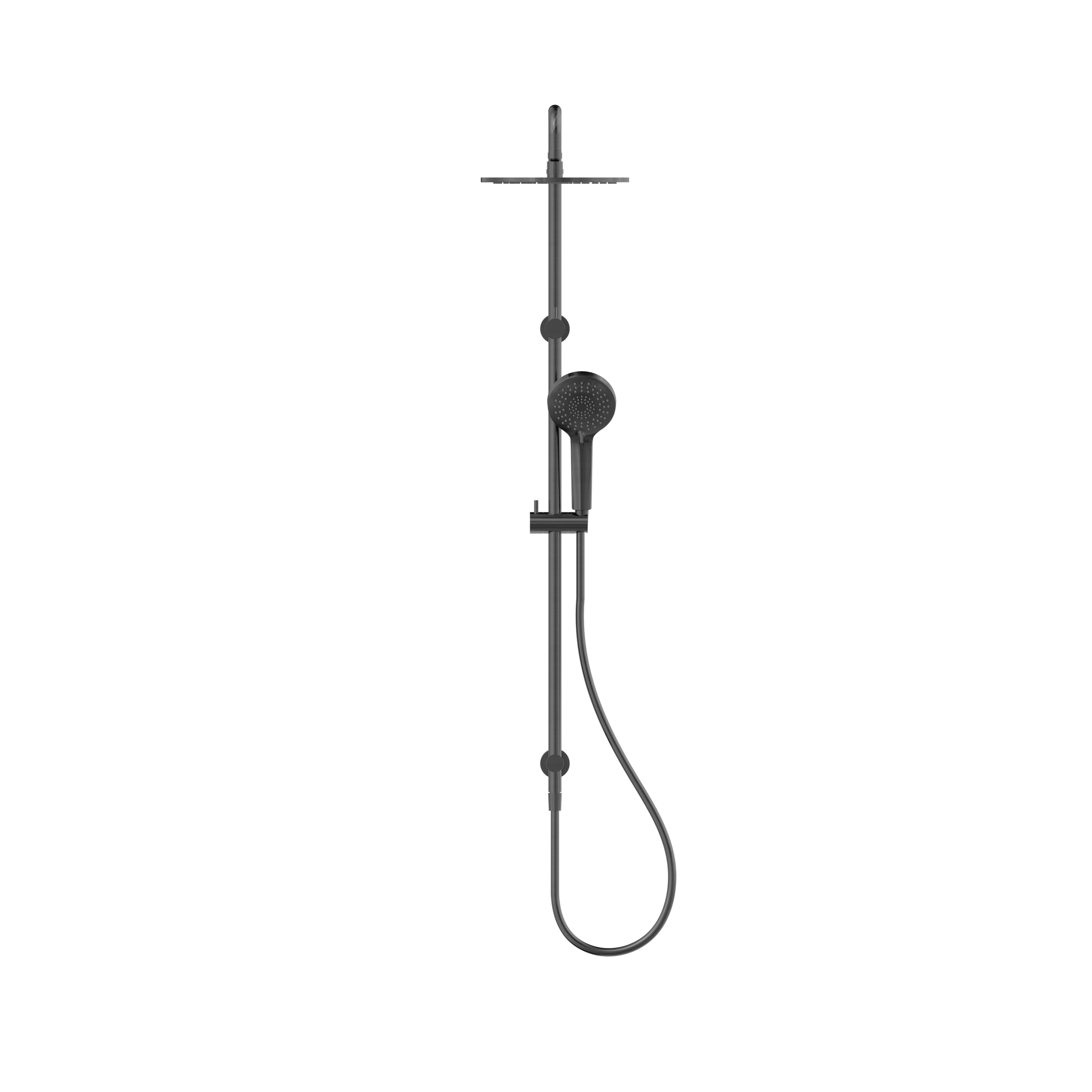 Round Twin Shower Gun Metal