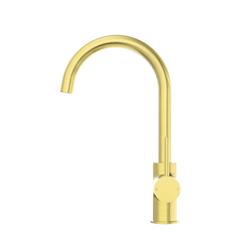 Dolce Kitchen Mixer Gooseneck Brushed Gold