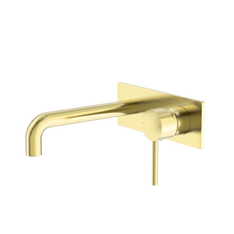 Dolce Wall Basin/Bath Mixer Brushed Gold