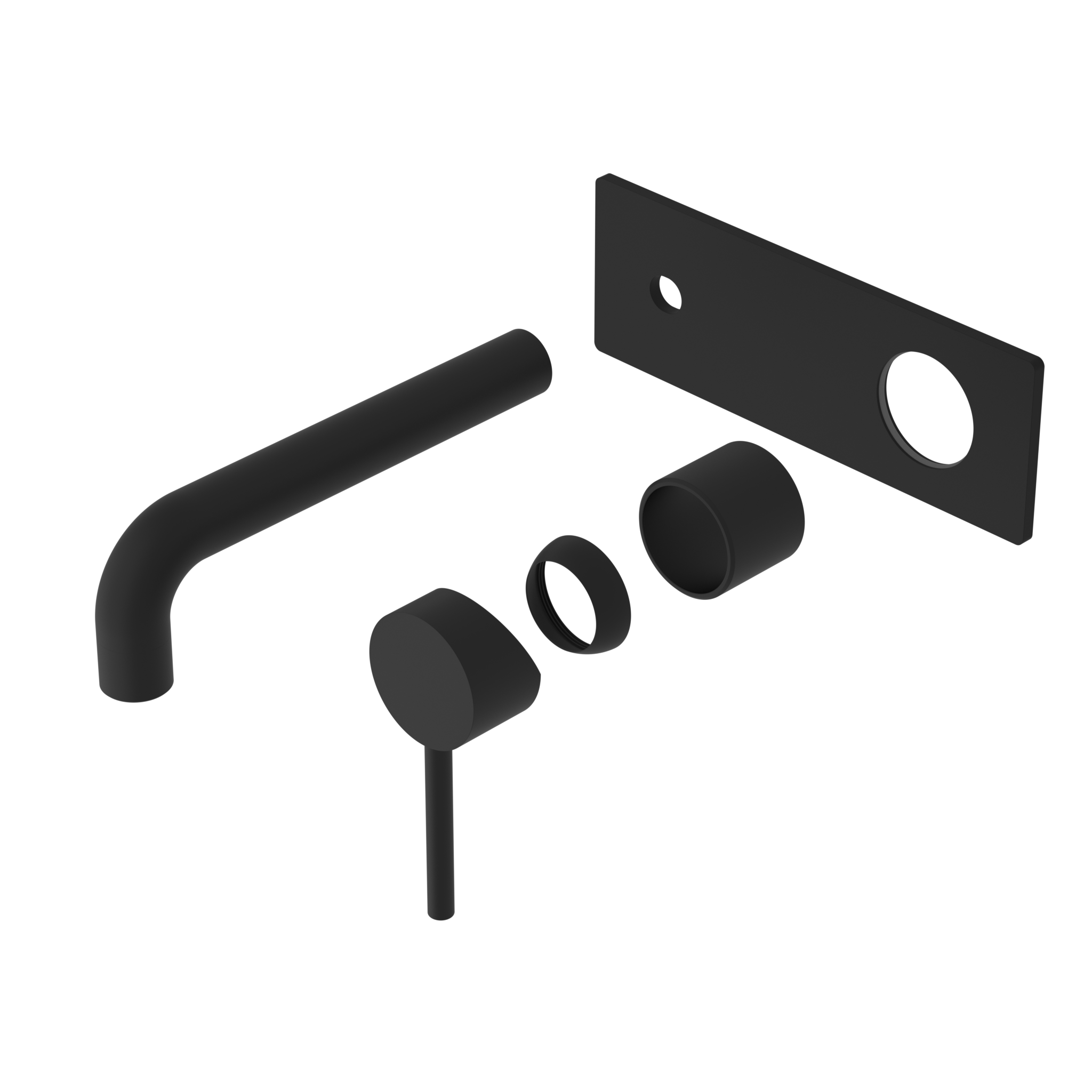 Dolce Wall Basin/Bath Mixer Trim Kits Only Matte Black