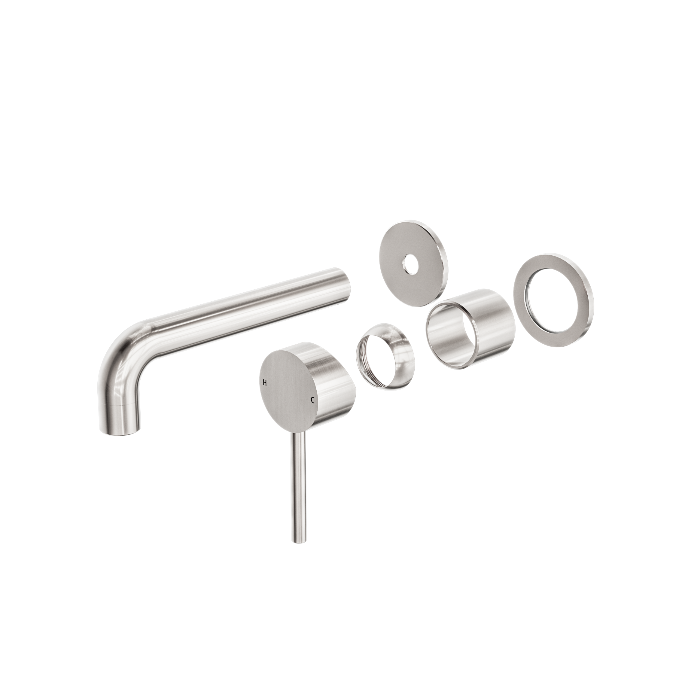 Dolce Wall Basin/Bath Mixer Separate Back Plate Trim Kits Only Brushed Nickel