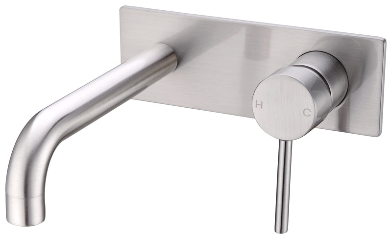 Dolce Wall Basin/Bath Mixer Brushed Nickel