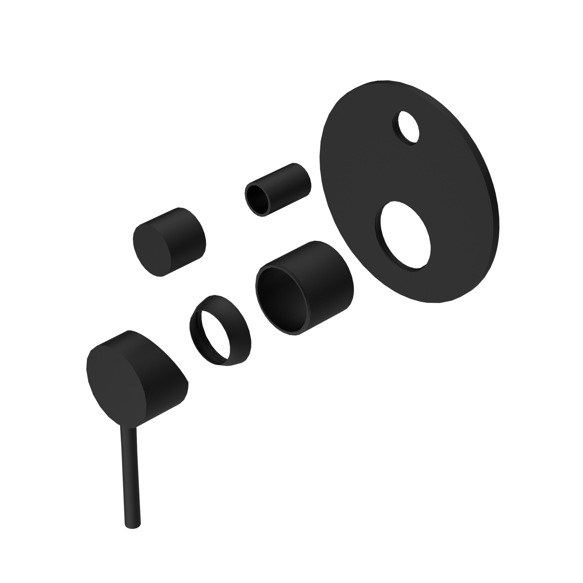 Dolce Shower Mixer With Diverter Trim Kits Only Matte Black