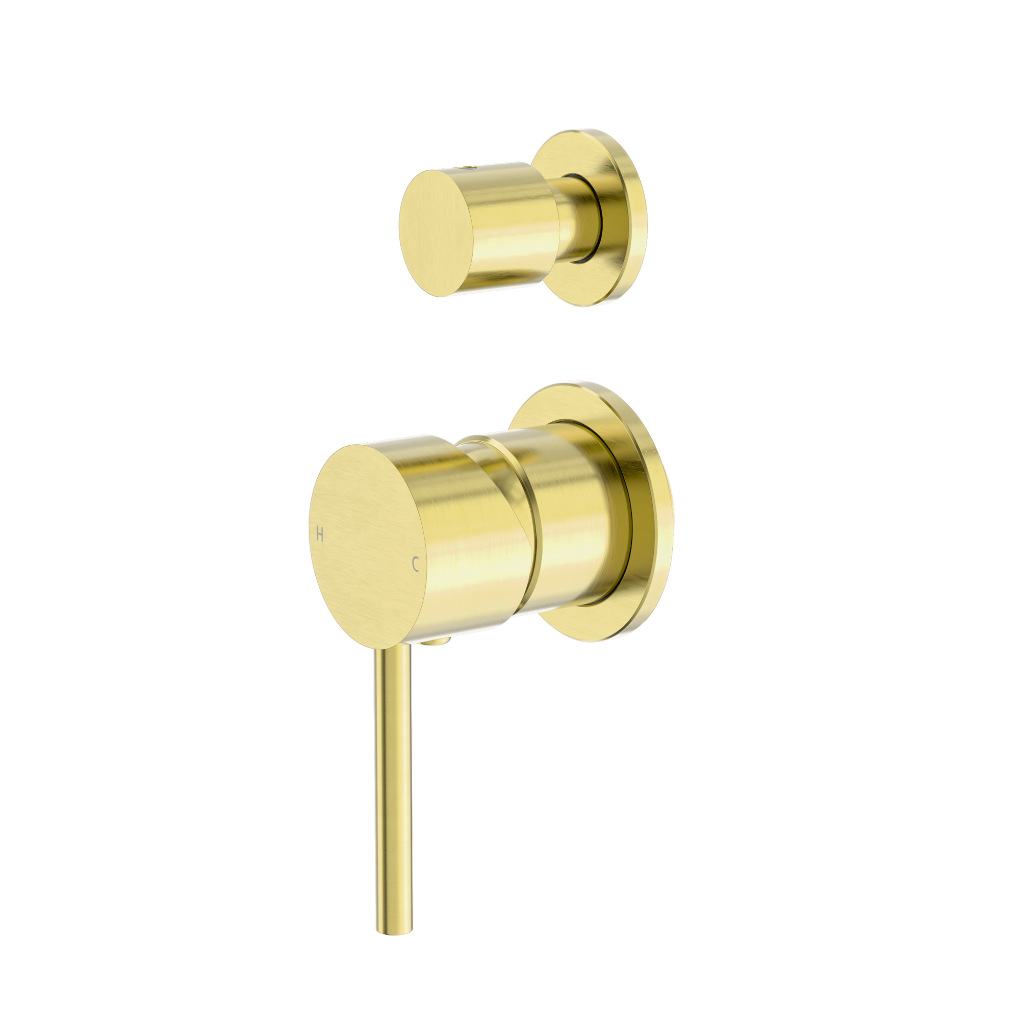 Dolce Shower Mixer With Diverter Separate Back Plate Brushed Gold