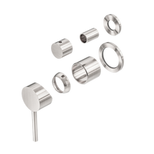 Dolce Shower Mixer With Diverter Separate Back Plate Trim Kits Only Brushed Nickel