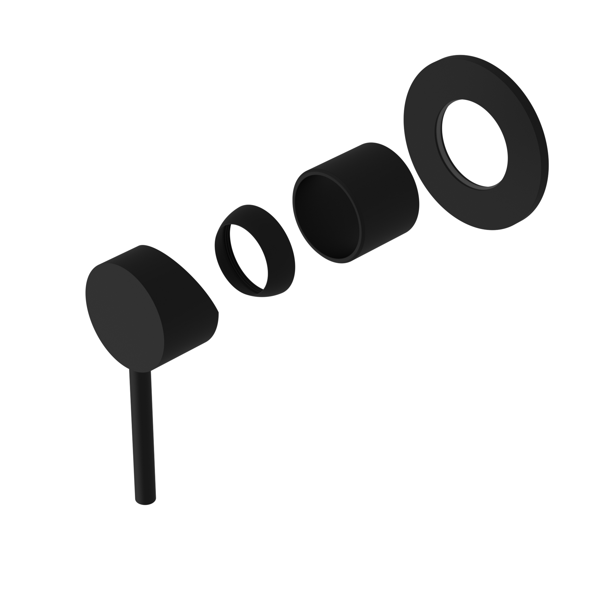 Dolce Shower Mixer Trim Kits Only Matte Black