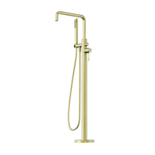 Opal Freestanding Bath Mixer With Hand Shower Brushed Gold