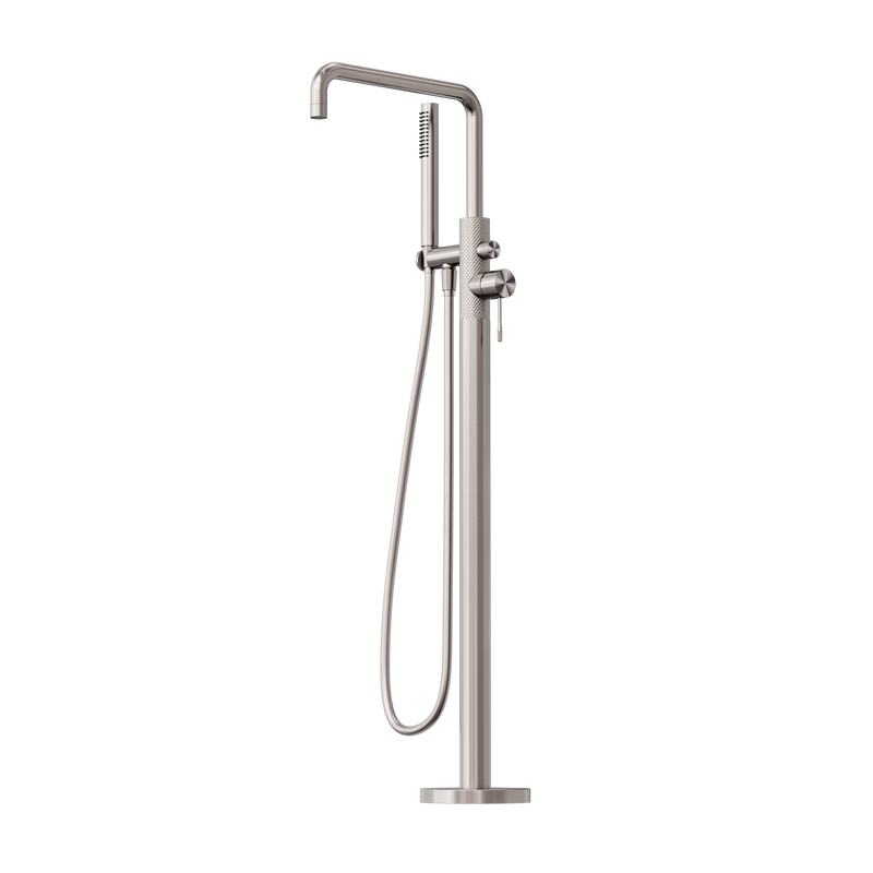Opal Freestanding Bath Mixer With Hand Shower Brushed Nickel