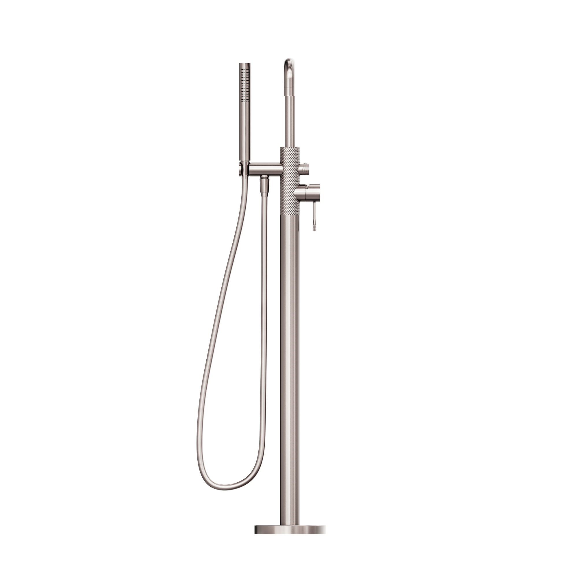 Opal Freestanding Bath Mixer With Hand Shower Brushed Nickel