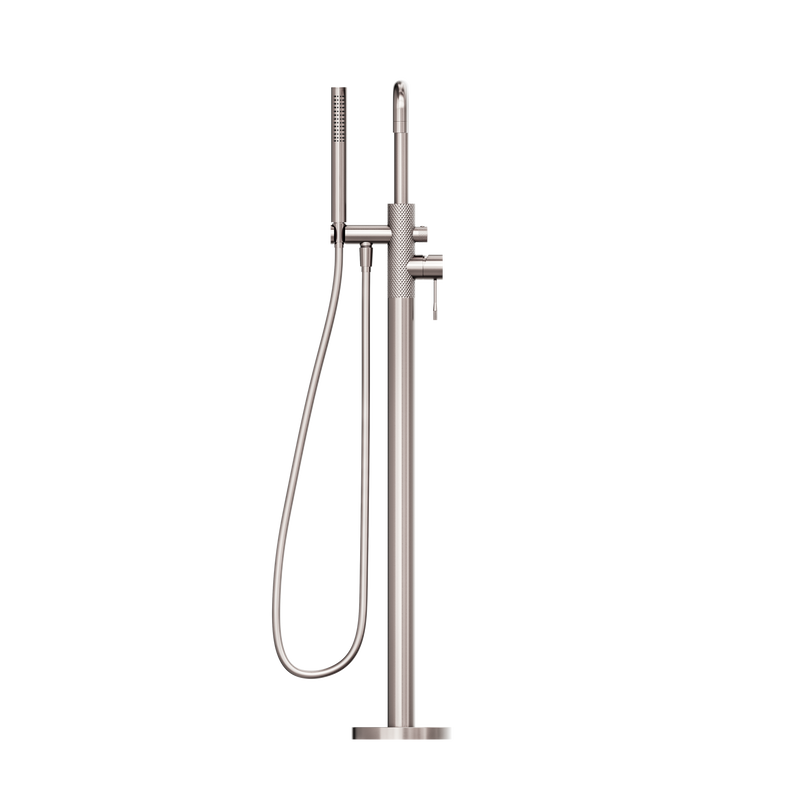 Opal Freestanding Bath Mixer With Hand Shower Brushed Nickel