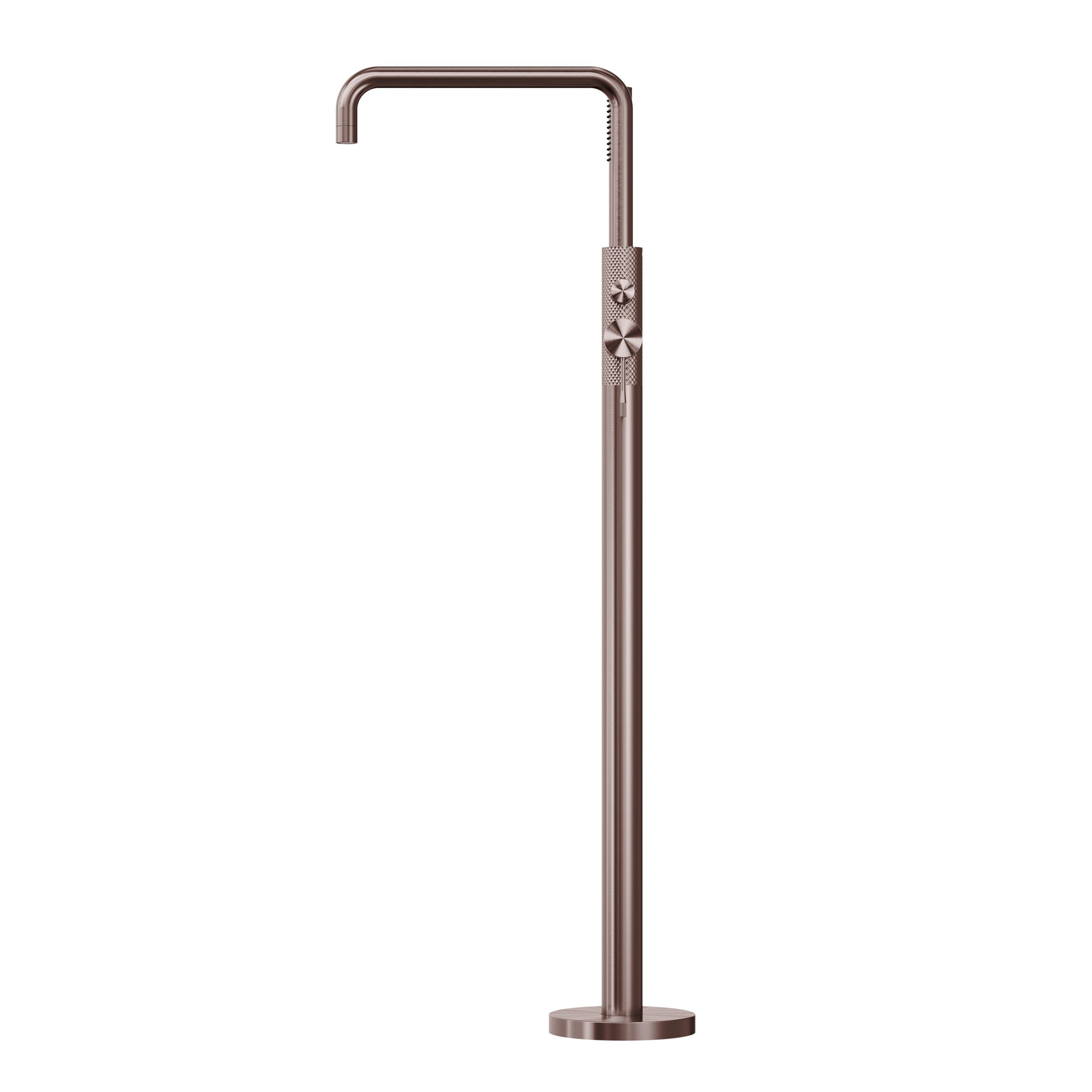 Opal Freestanding Bath Mixer With Hand Shower Brushed Bronze