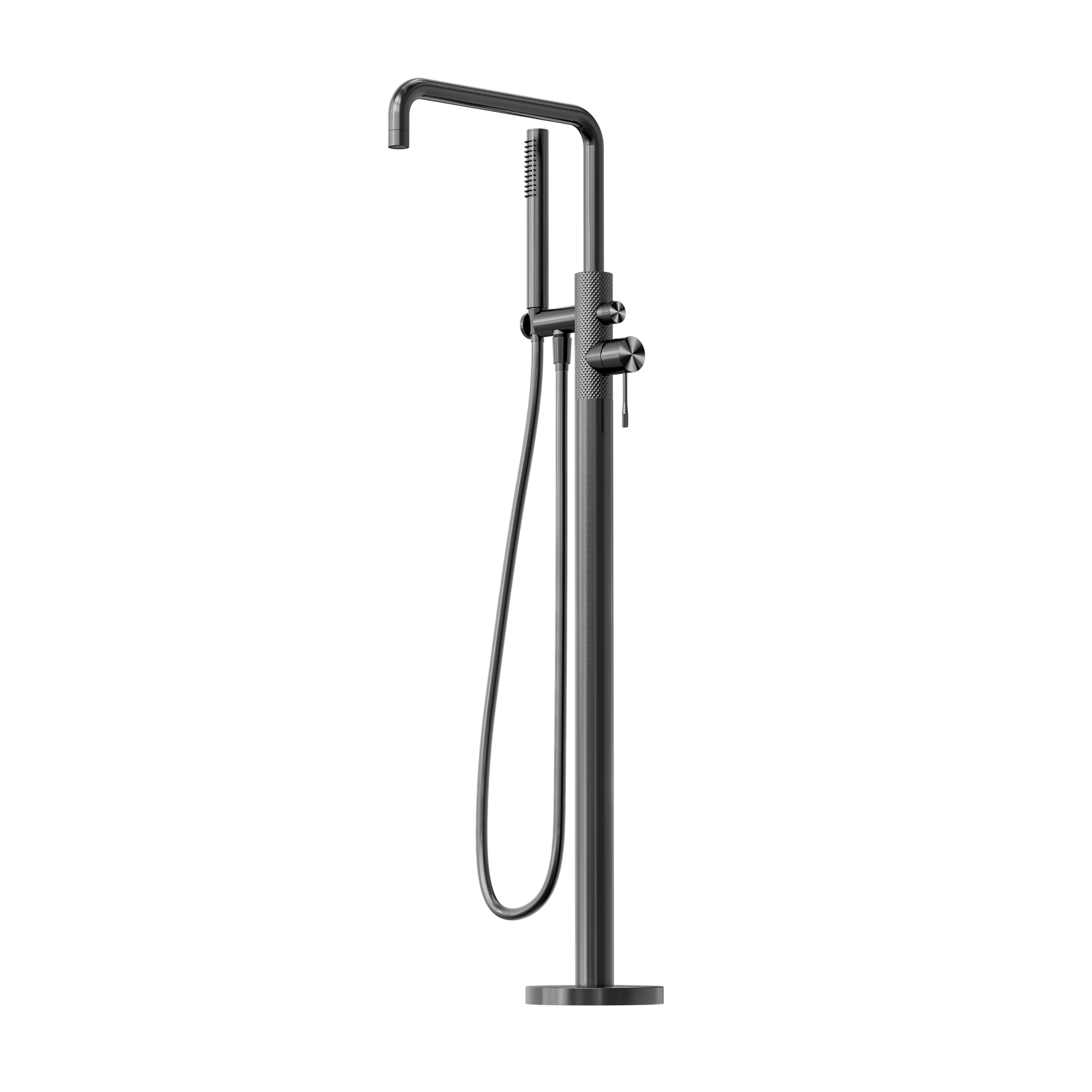 Opal Freestanding Bath Mixer With Hand Shower Graphite