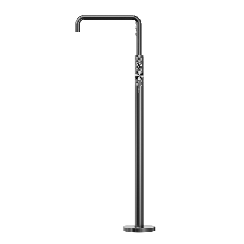 Opal Freestanding Bath Mixer With Hand Shower Graphite