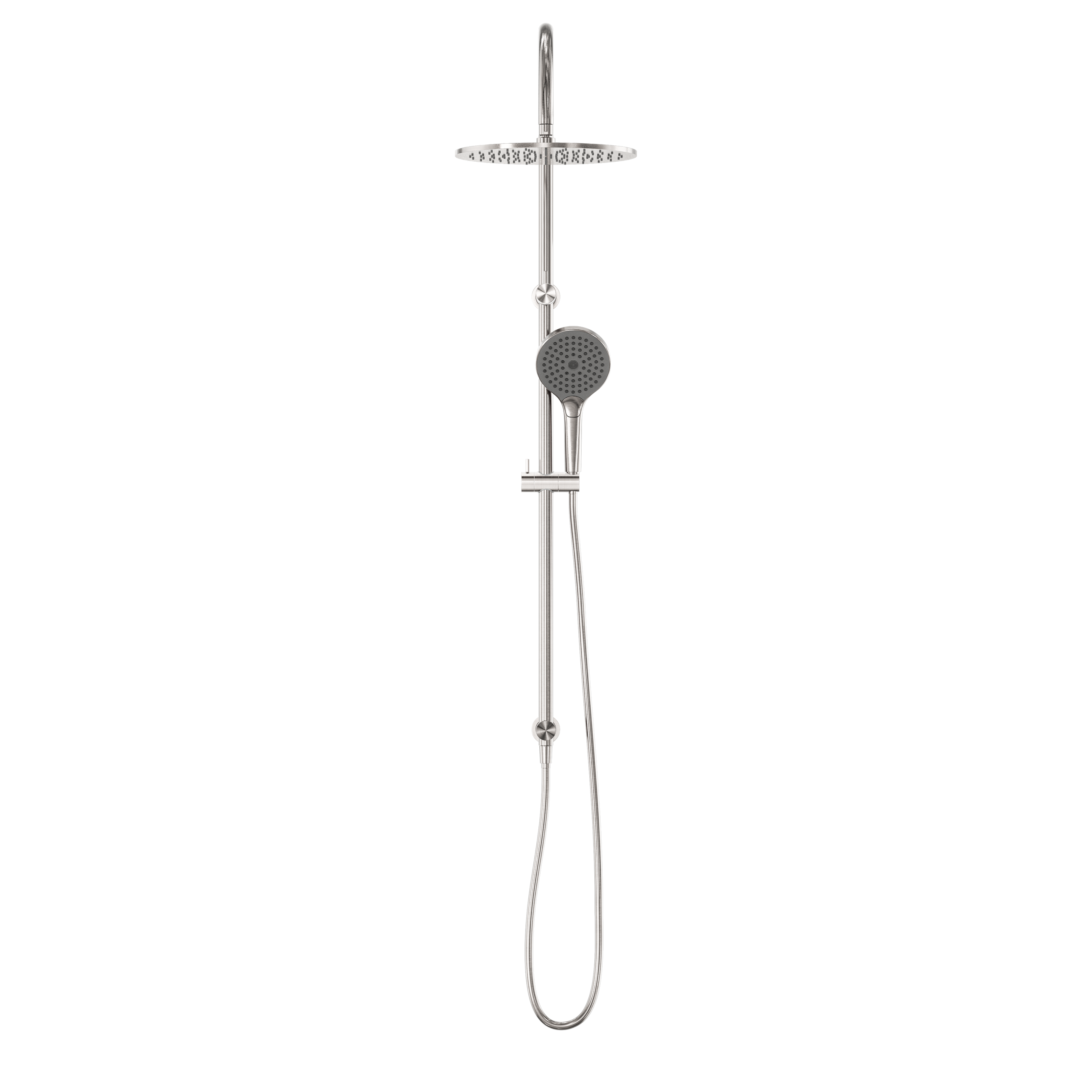 Opal Twin Shower With Air Shower II Brushed Nickel
