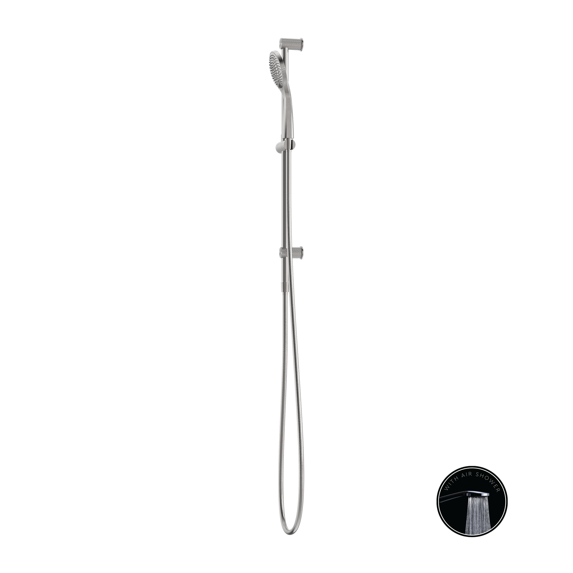 Opal Shower Rail With Air Shower Brushed Nickel
