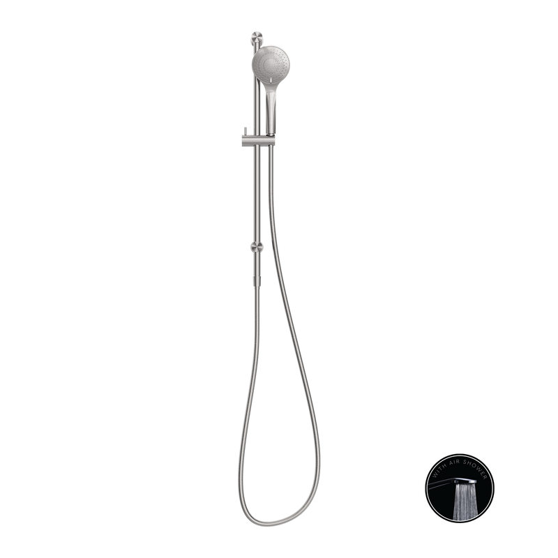 Opal Shower Rail With Air Shower Brushed Nickel