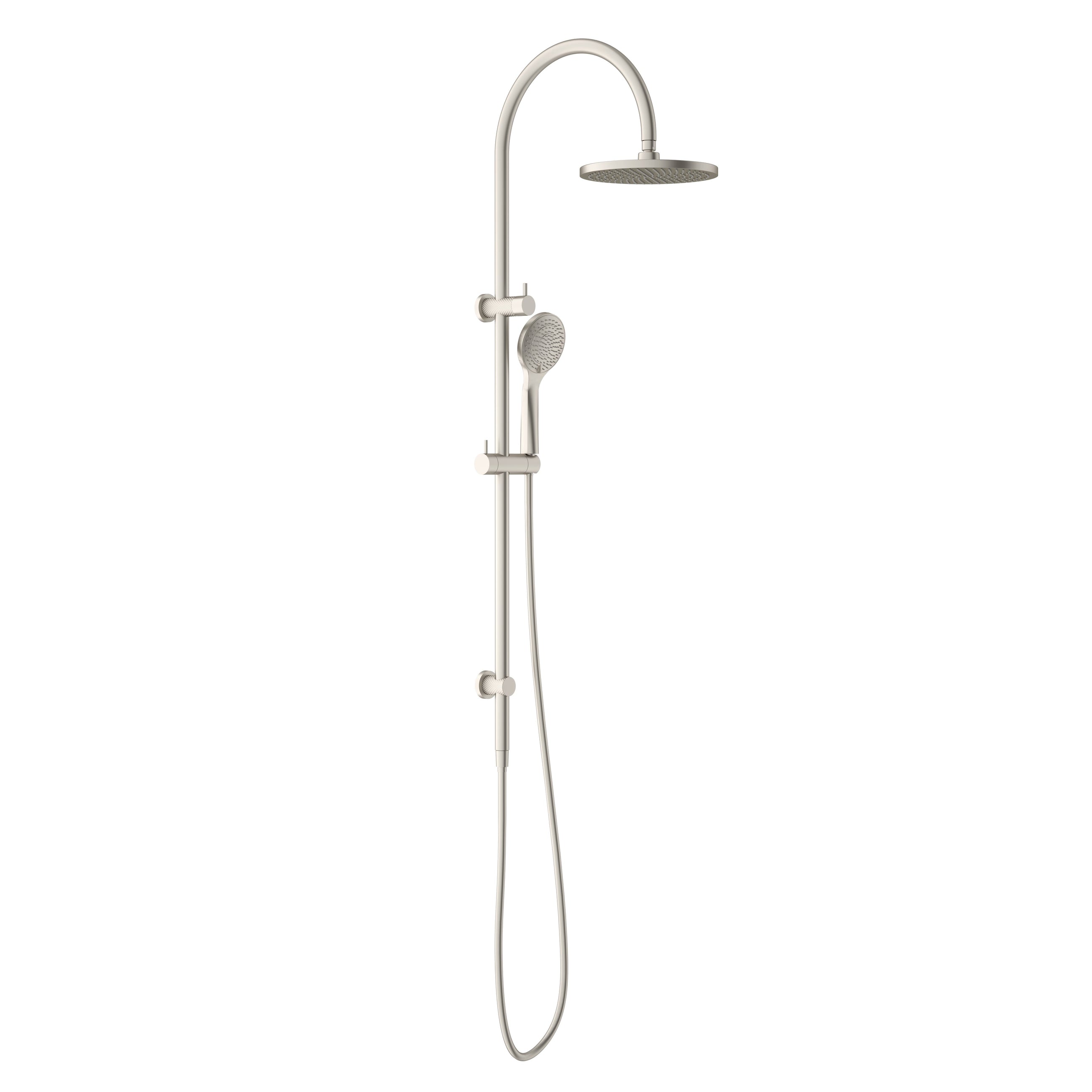 Opal Twin Shower With Air Shower Brushed Nickel