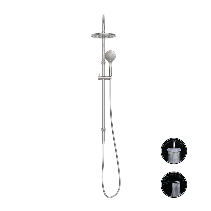 Opal Twin Shower With Air Shower Brushed Nickel