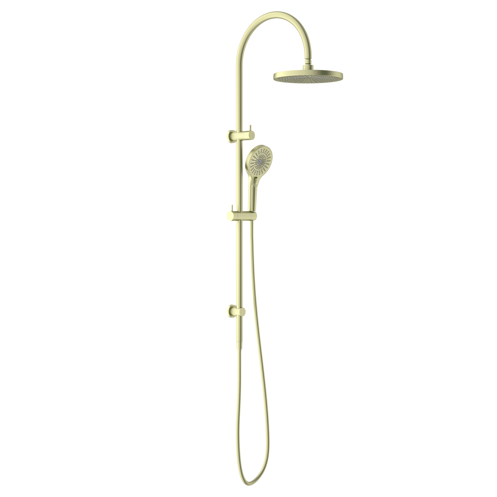 Opal Twin Shower Brushed Gold