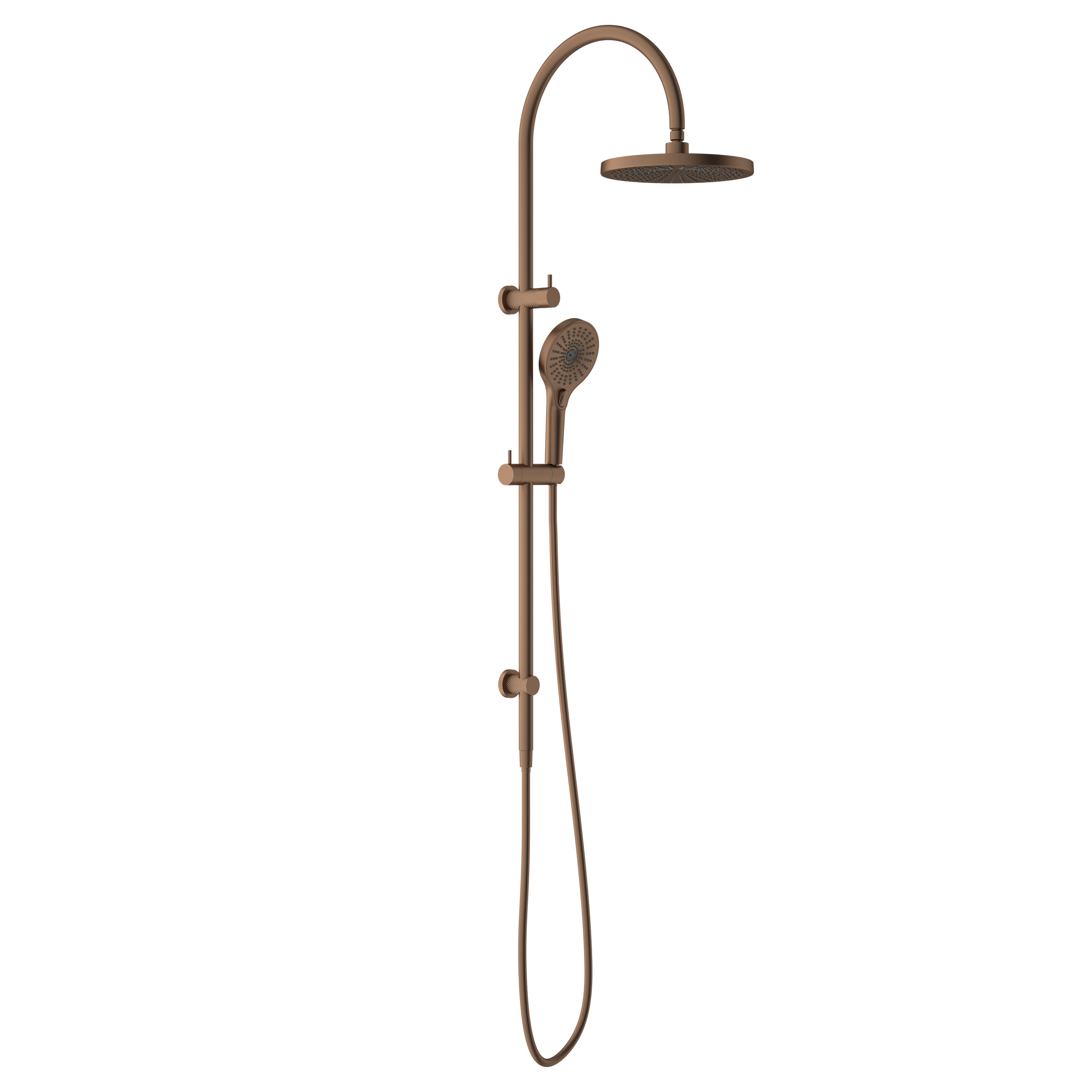 Opal Twin Shower Brushed Bronze