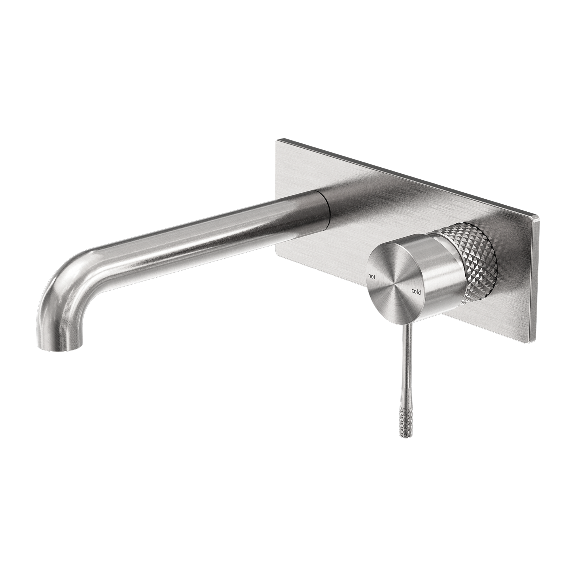 Opal Wall Basin/Bath Mixer 185mm Brushed Nickel