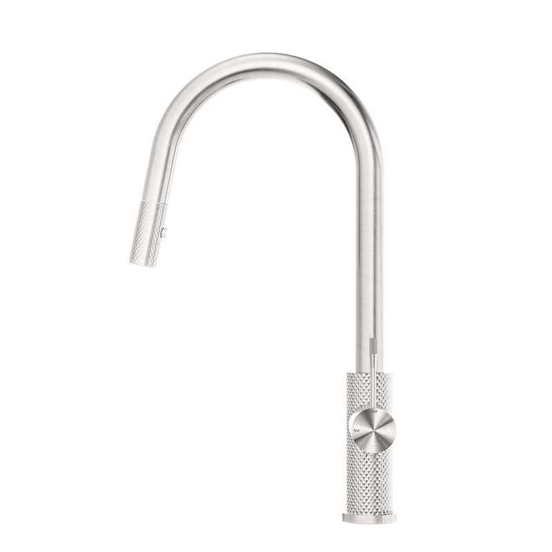 Opal Pull Out Sink Mixer With Vegie Spray Function Brushed Nickel