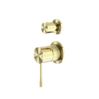Opal Shower Mixer With Diverter Separate Plate Brushed Gold