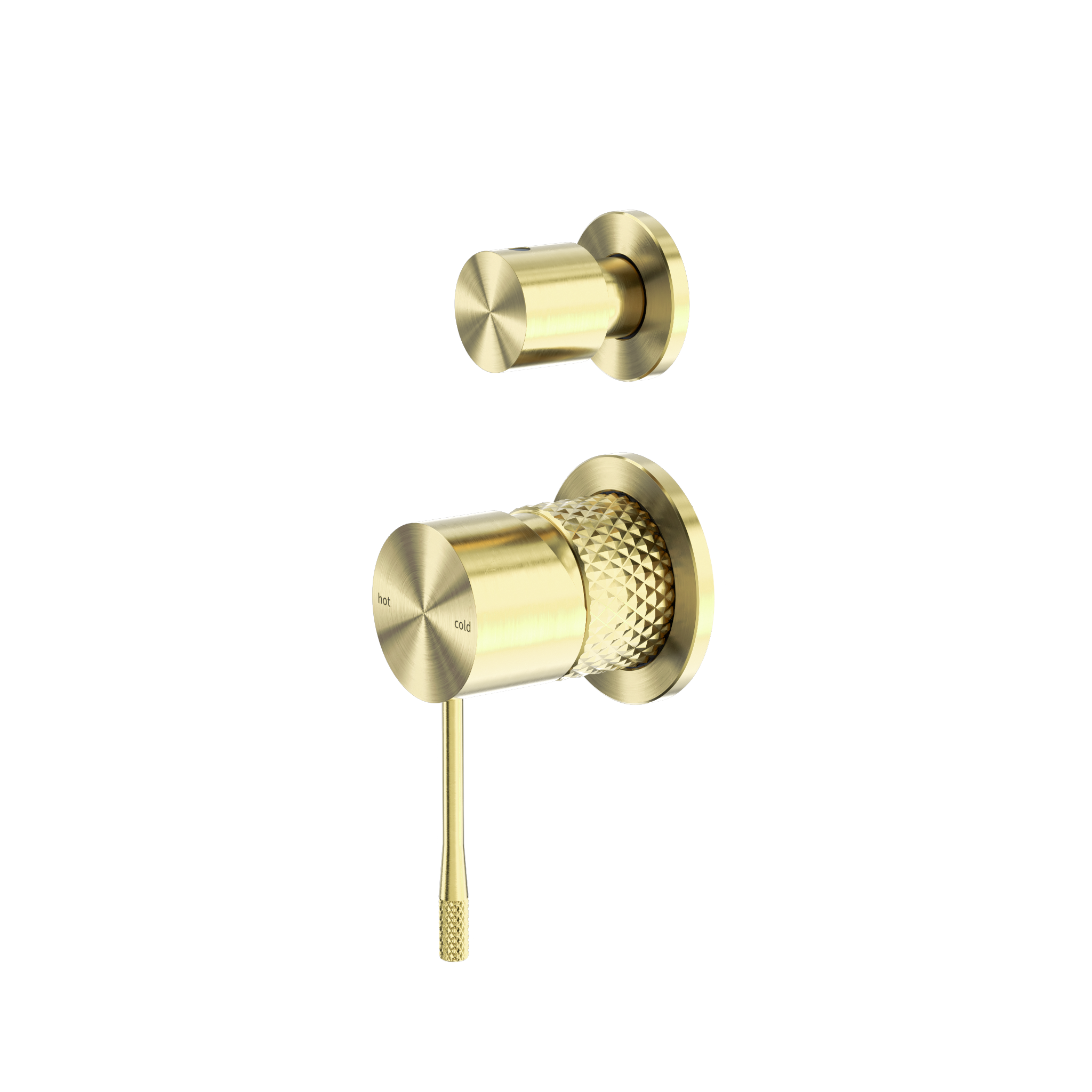 Opal Shower Mixer With Diverter Separate Plate Brushed Gold