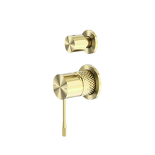 Opal Shower Mixer With Diverter Separate Plate Brushed Gold
