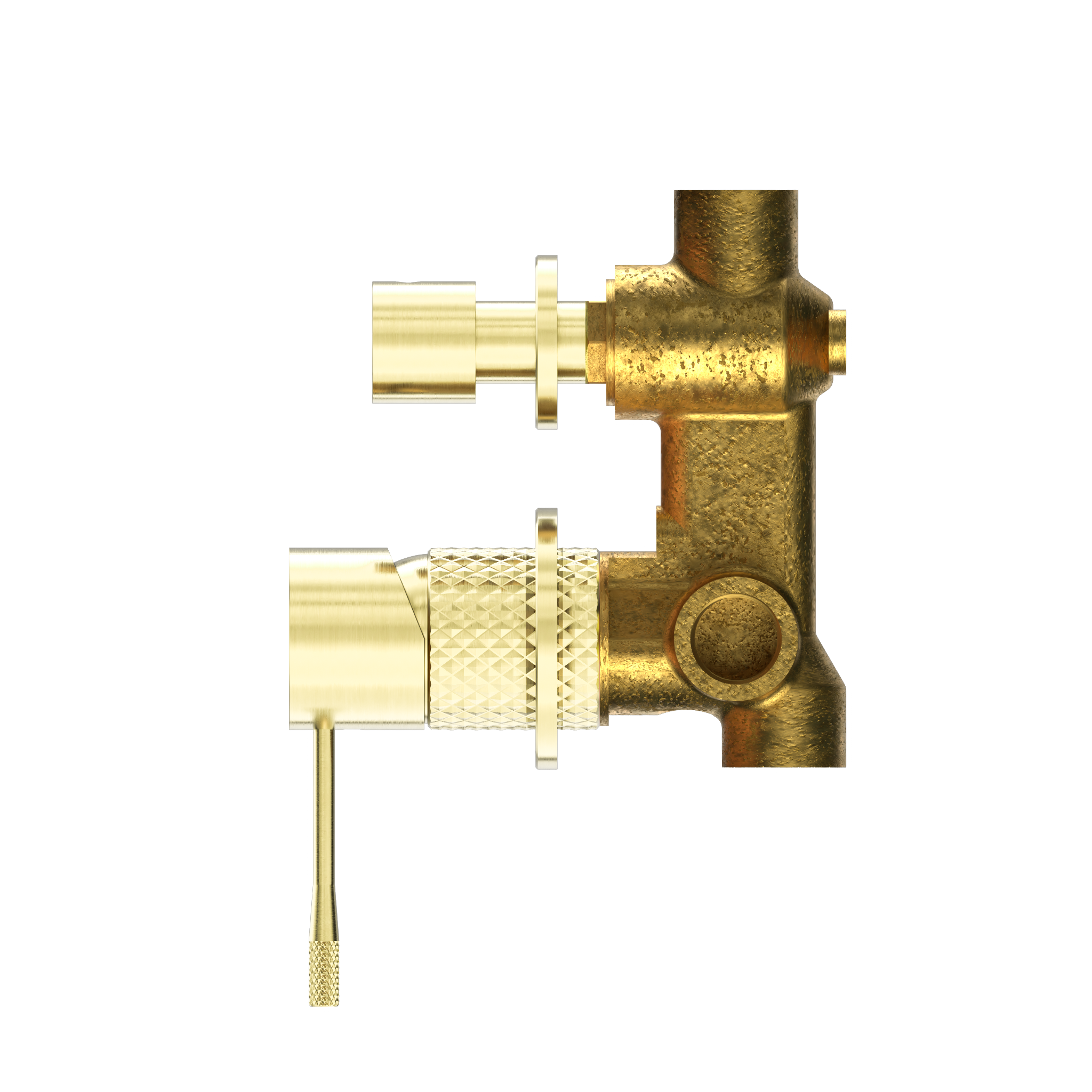 Opal Shower Mixer With Diverter Separate Plate Brushed Gold