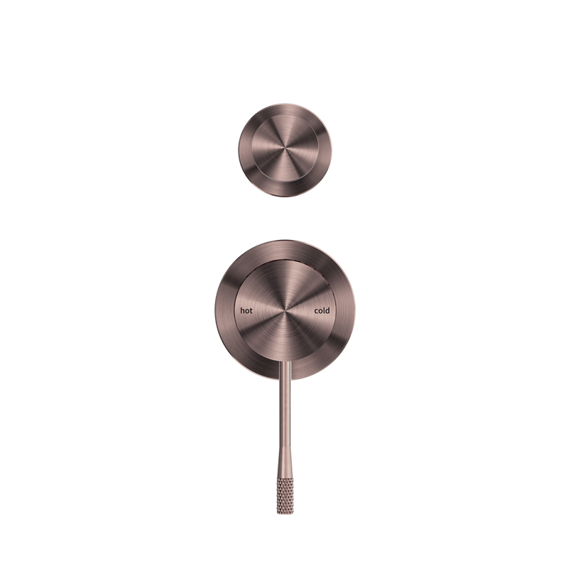 Opal Shower Mixer With Diverter Separate Plate Brushed Bronze