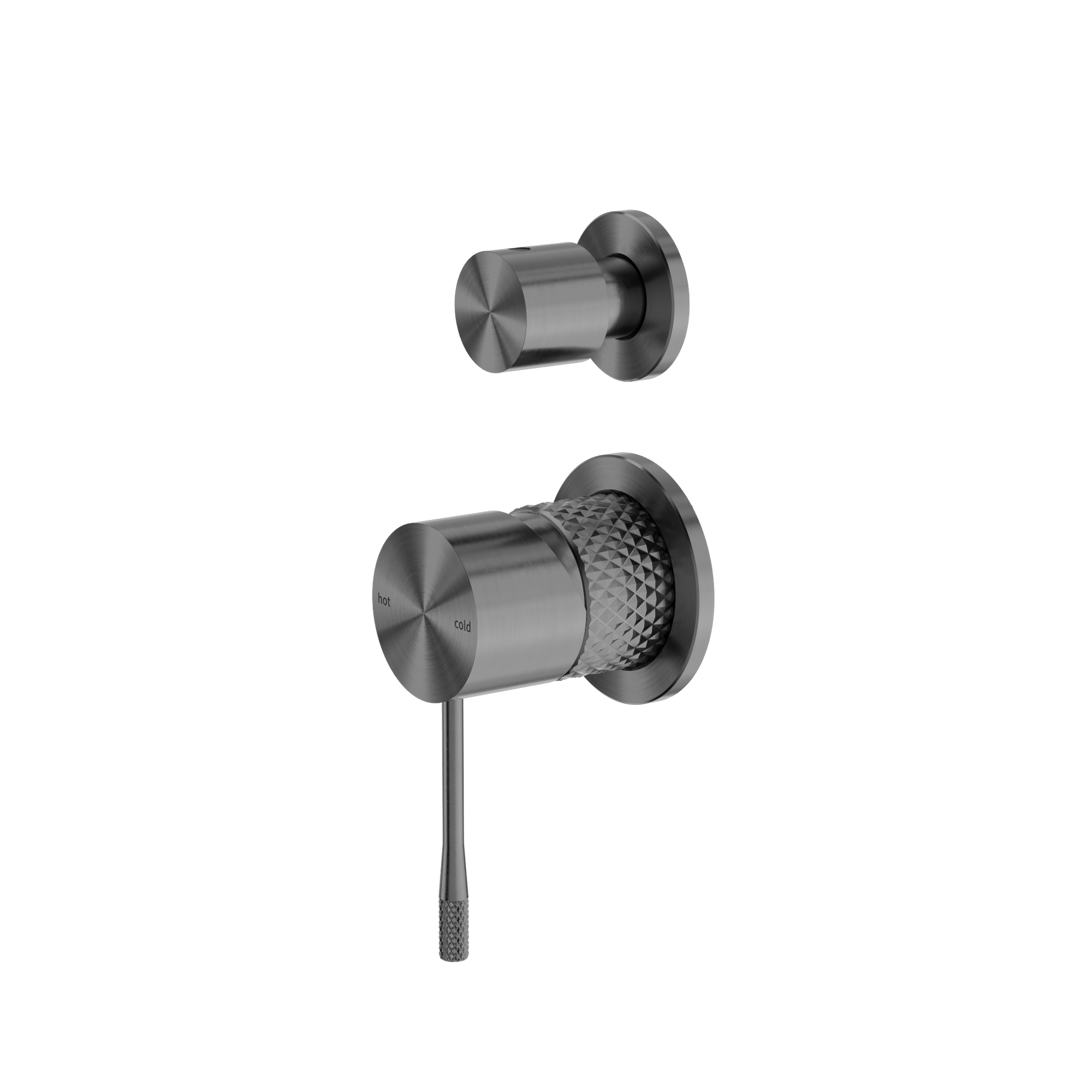 Opal Shower Mixer With Diverter Separate Plate Graphite