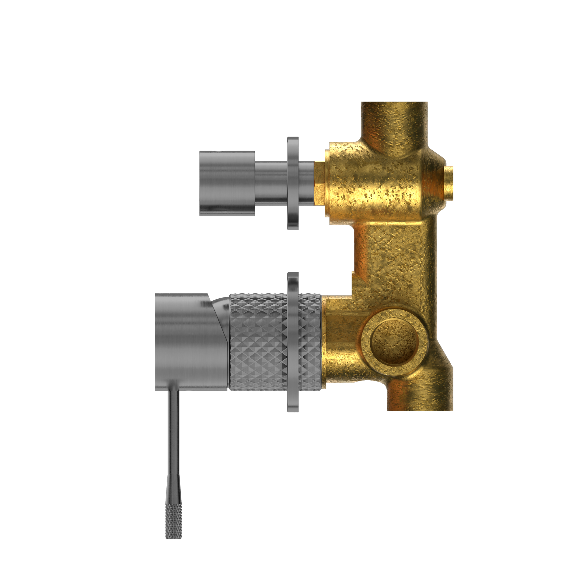Opal Shower Mixer With Diverter Separate Plate Graphite
