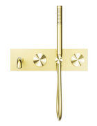 Opal Progressive Shower System With Spout 230mm Brushed Gold
