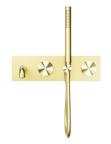 Opal Progressive Shower System With Spout 230mm Brushed Gold