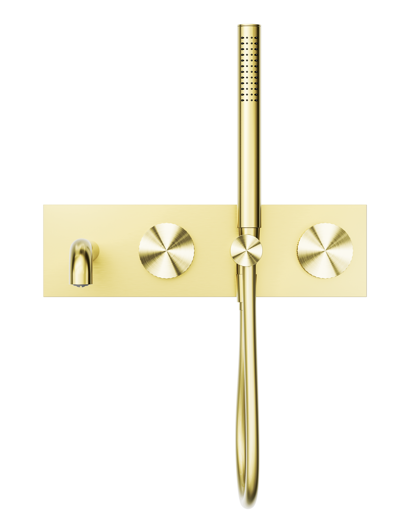 Opal Progressive Shower System With Spout 230mm Brushed Gold
