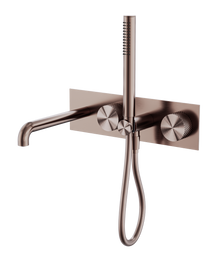 Opal Progressive Shower System With Spout 230mm Brushed Bronze