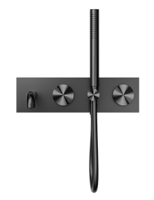Opal Progressive Shower System With Spout 230mm Graphite