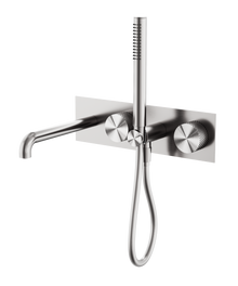 Opal Progressive Shower System With Spout 250mm Brushed Nickel