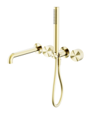 Opal Progressive Shower System Separate Plate With Spout 230mm Brushed Gold