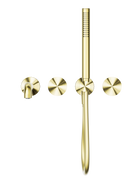 Opal Progressive Shower System Separate Plate With Spout 230mm Brushed Gold