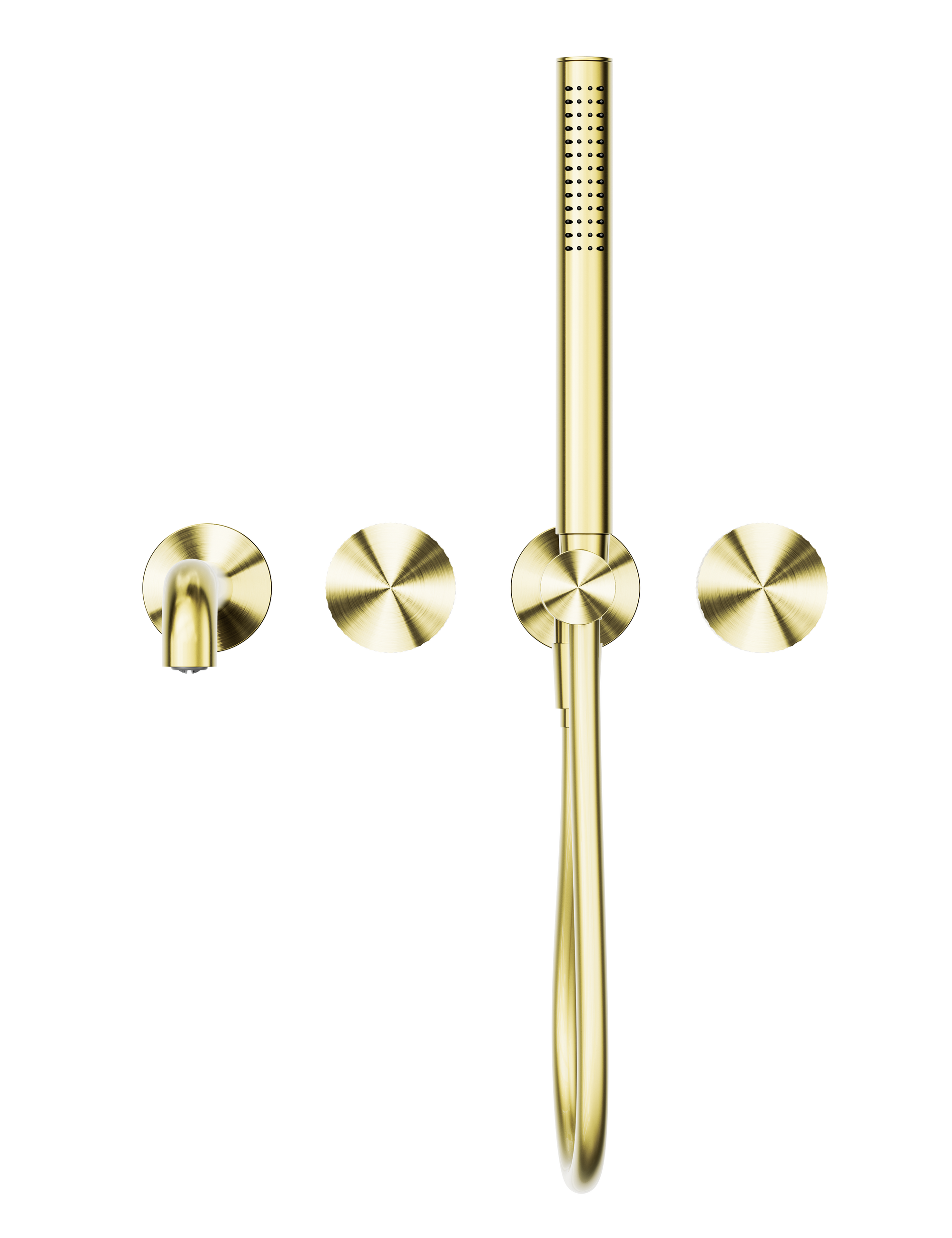 Opal Progressive Shower System Separate Plate With Spout 230mm Brushed Gold