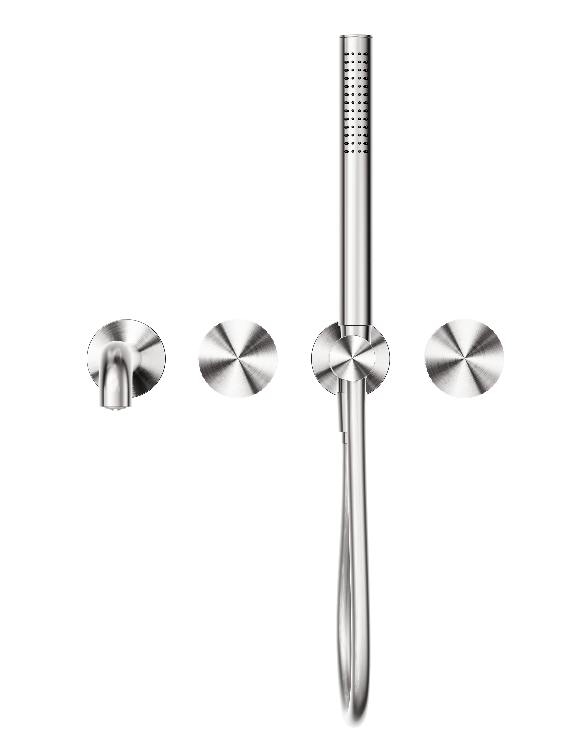 Opal Progressive Shower System Separate Plate With Spout 230mm Brushed Nickel