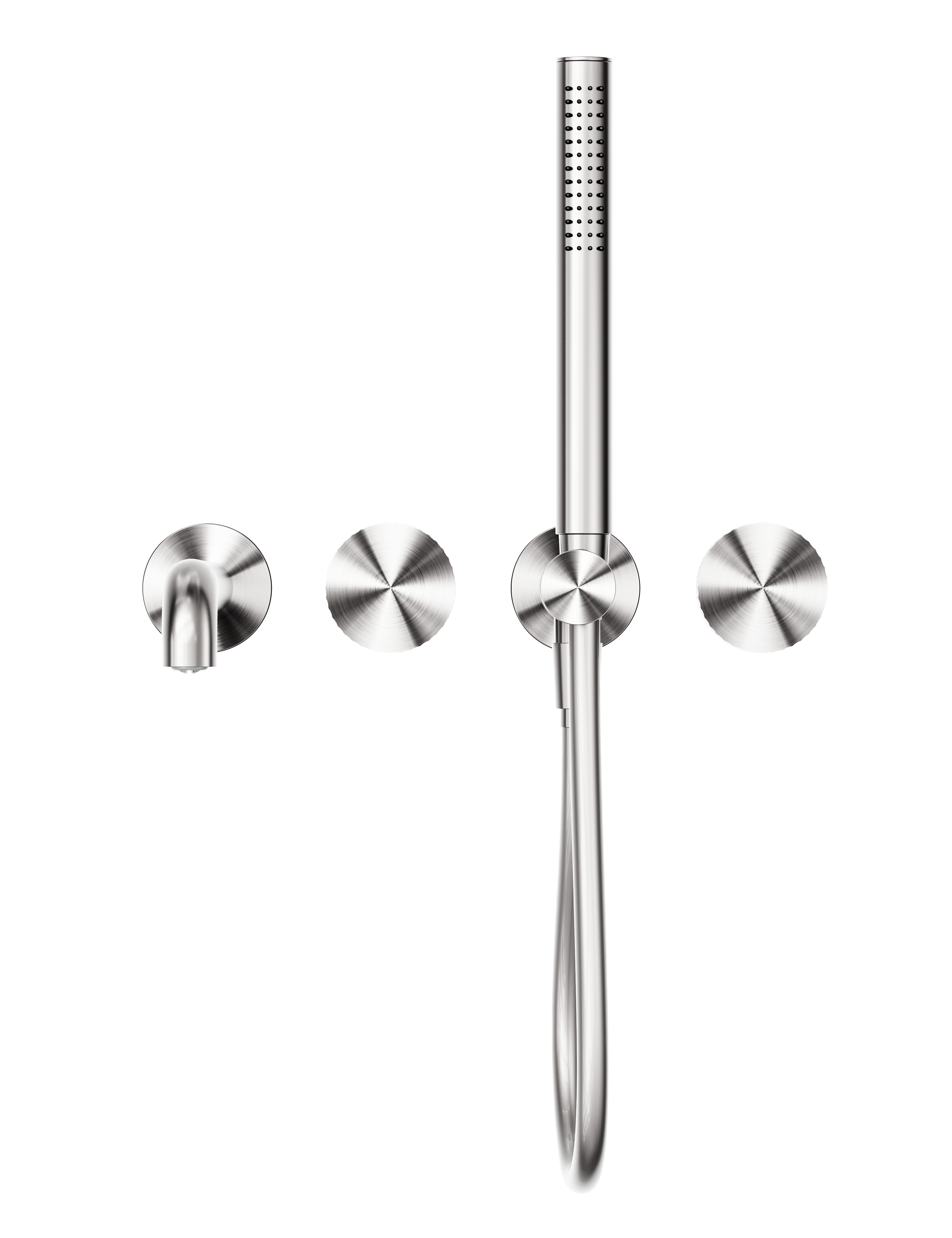 Opal Progressive Shower System Separate Plate With Spout 230mm Brushed Nickel