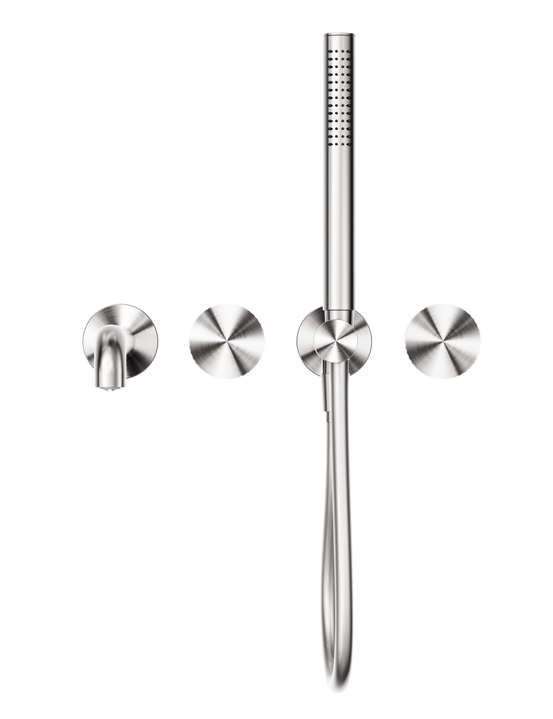 Opal Progressive Shower System Separate Plate With Spout 230mm Brushed Nickel