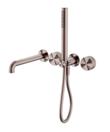 Opal Progressive Shower System Separate Plate With Spout 230mm Brushed Bronze
