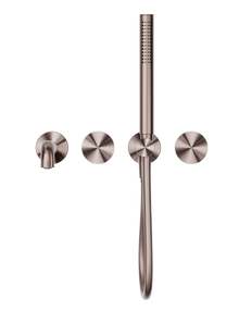 Opal Progressive Shower System Separate Plate With Spout 230mm Brushed Bronze