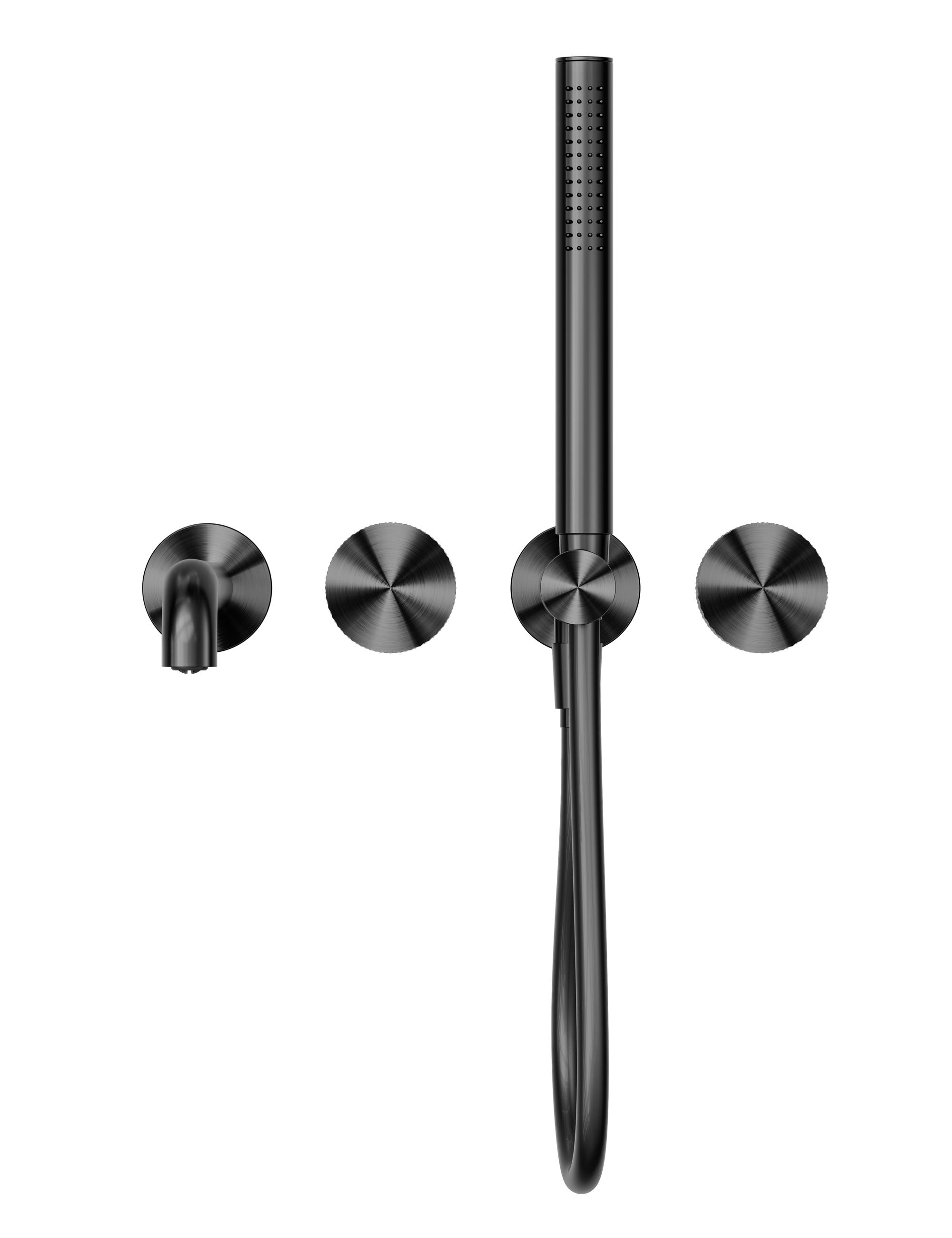 Opal Progressive Shower System Separate Plate With Spout 230mm Graphite